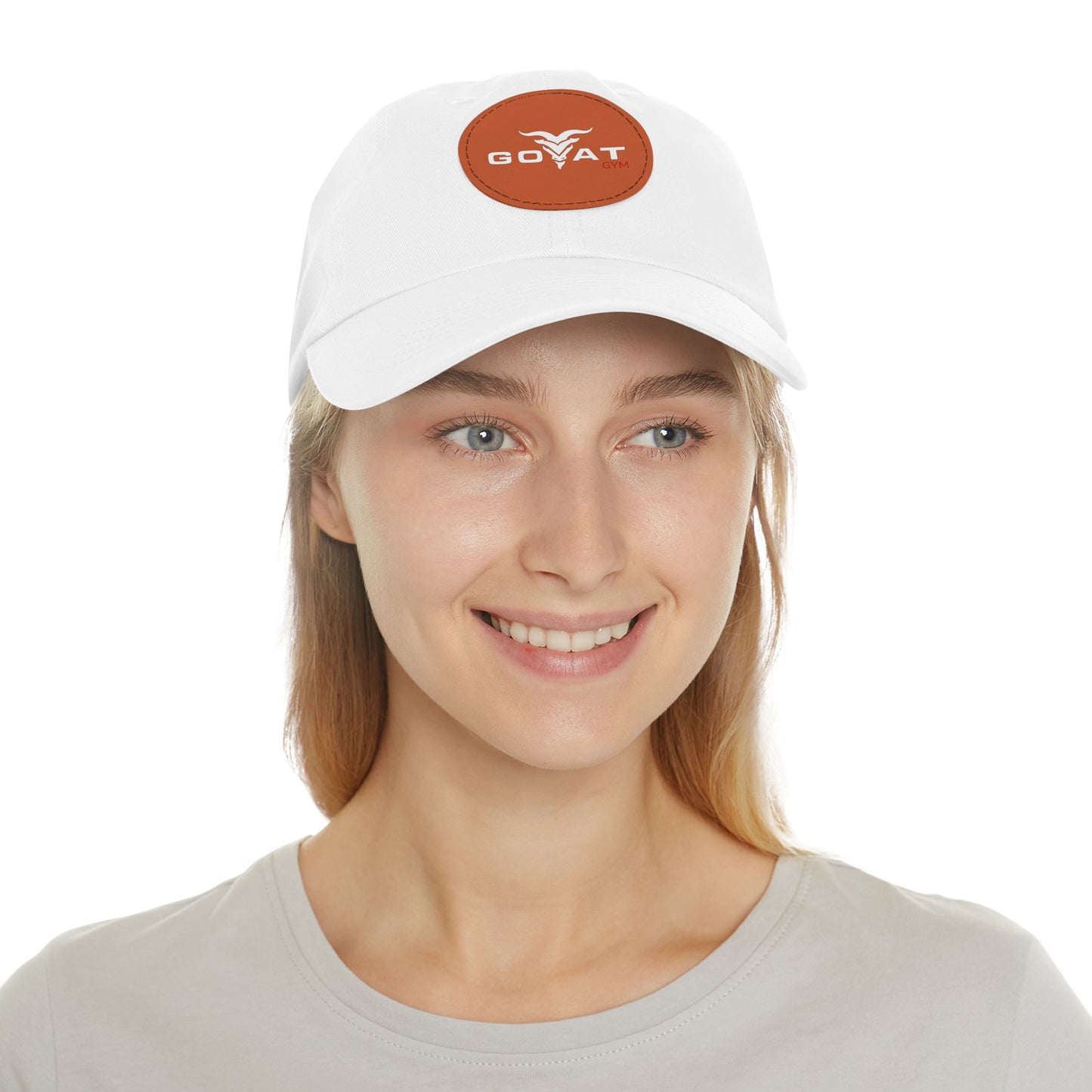 GOAT GYM Dad Hat with Leather Patch (Round)