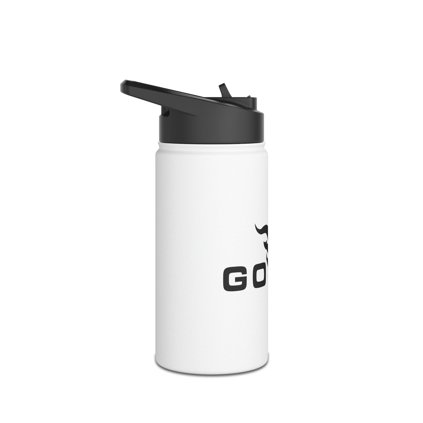 GOAT GYM Stainless Steel Water Bottle, Standard Lid