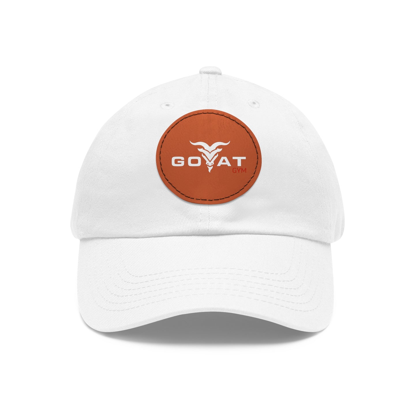 GOAT GYM Dad Hat with Leather Patch (Round)