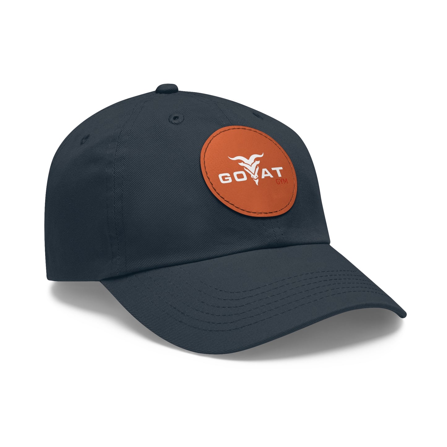 GOAT GYM Dad Hat with Leather Patch (Round)