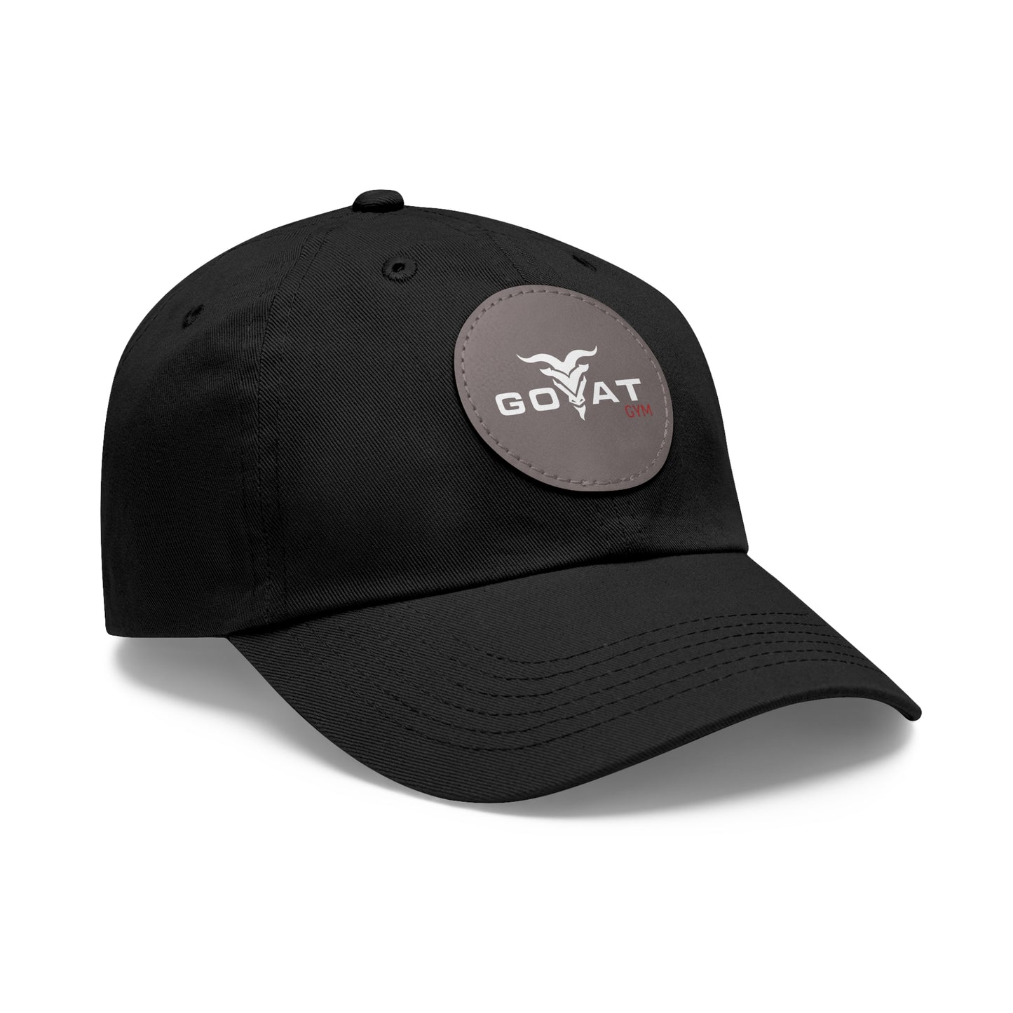 GOAT GYM Dad Hat with Leather Patch (Round)