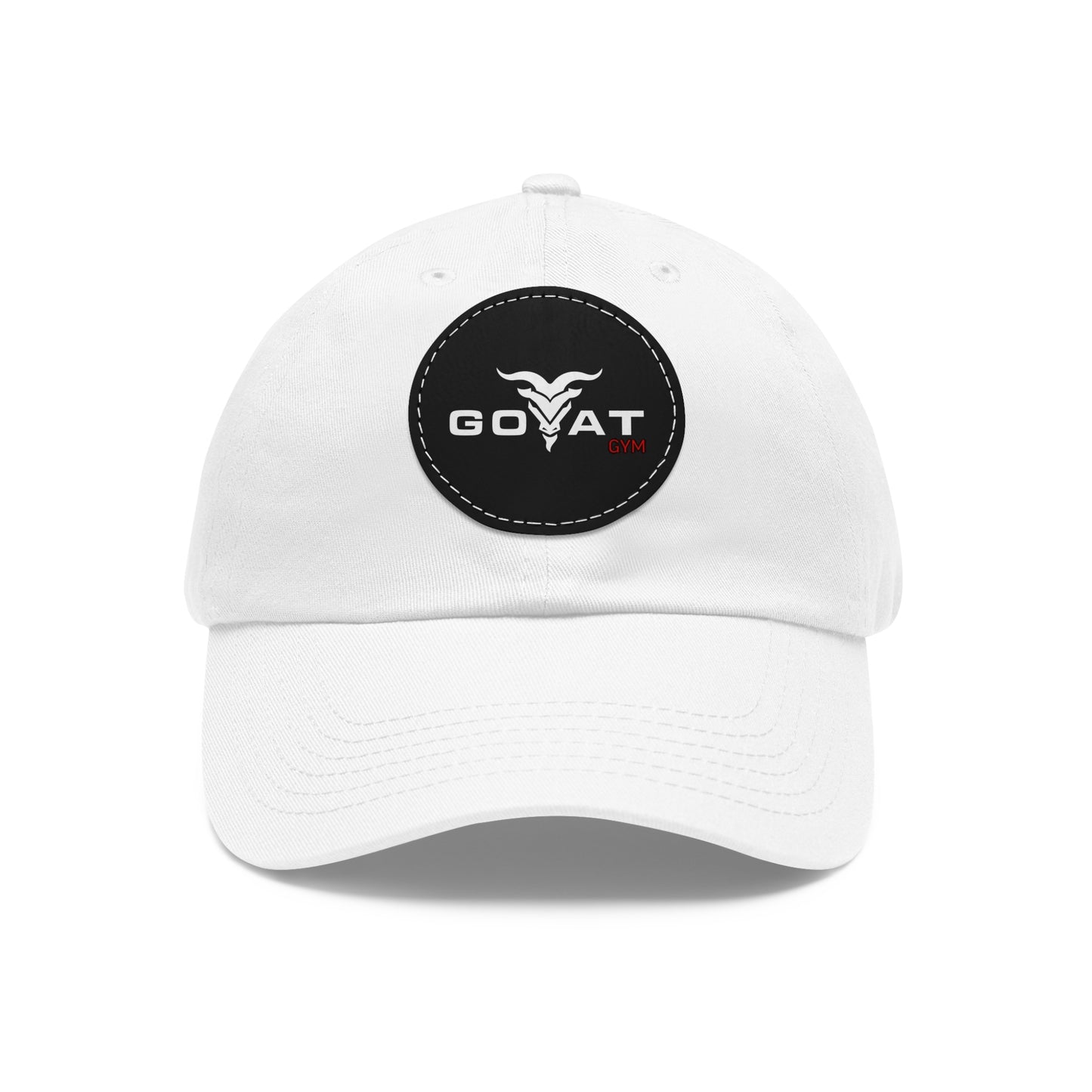 GOAT GYM Dad Hat with Leather Patch (Round)