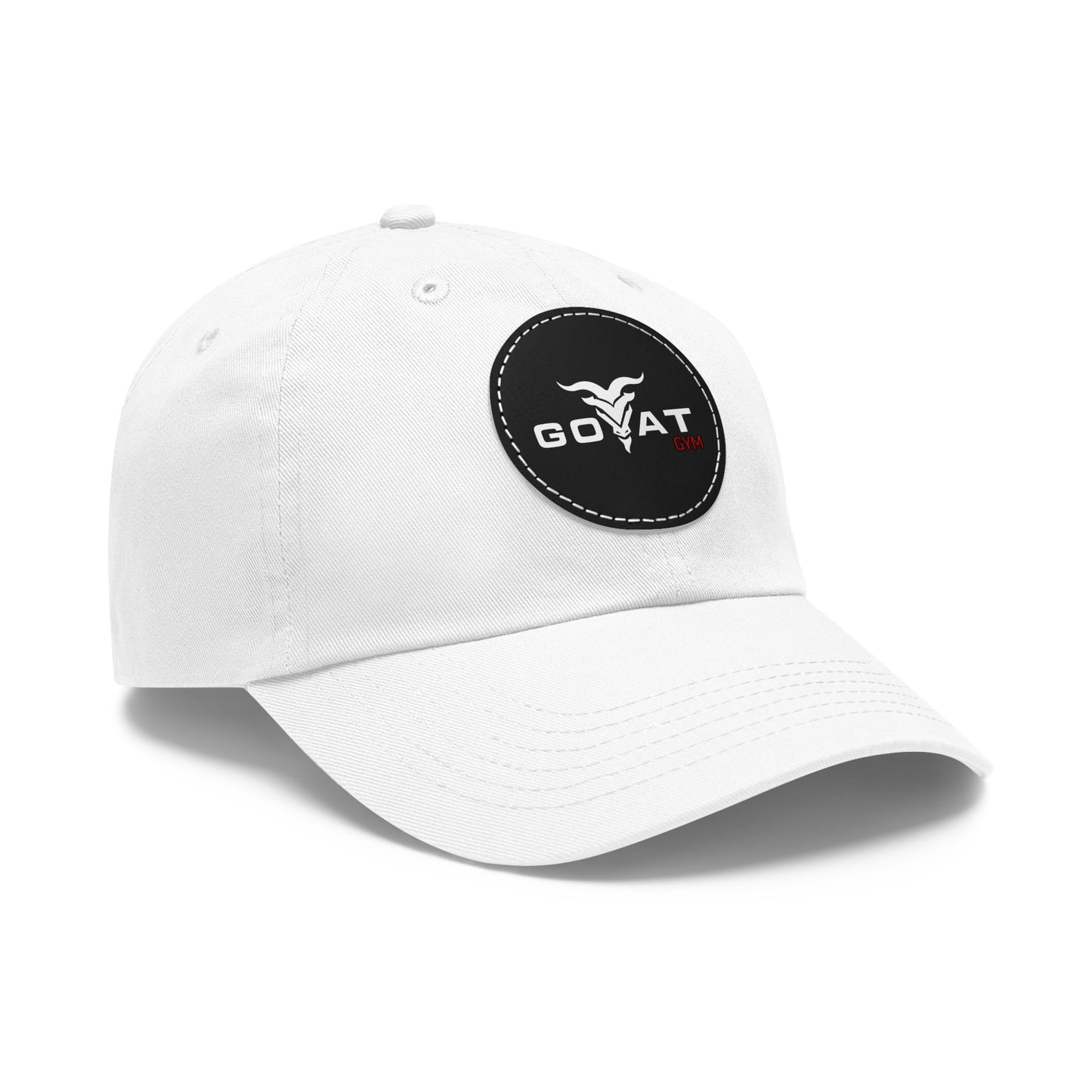 GOAT GYM Dad Hat with Leather Patch (Round)