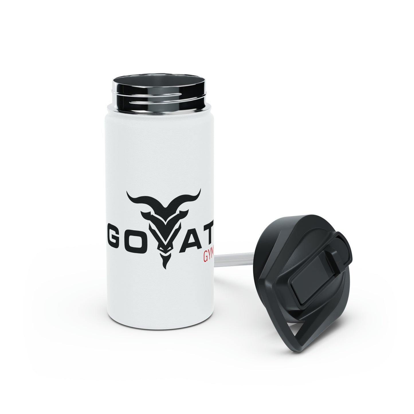 GOAT GYM Stainless Steel Water Bottle, Standard Lid